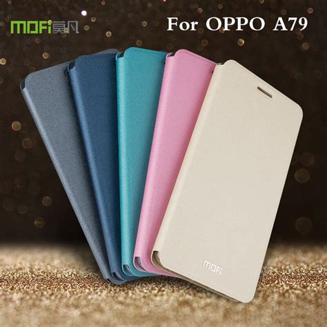 ultra thin original mofi luxury pu flip leather cover case for oppo f5
