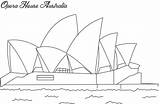 Opera Sydney House Colouring Coloring Pages Kids Drawing Building Template Australia Landmarks Famous Activities Printable Operah Line Buildings Worksheet Simple sketch template