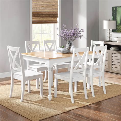 wooden farmhouse dining chairs country cottage office room seat white