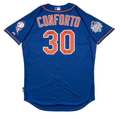 lot detail  michael conforto game   signed  york mets