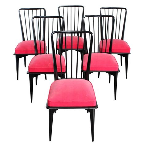 set   mid century modern dining chairs  sale  stdibs