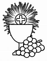 Chalice Clipart Communion Drawing First sketch template