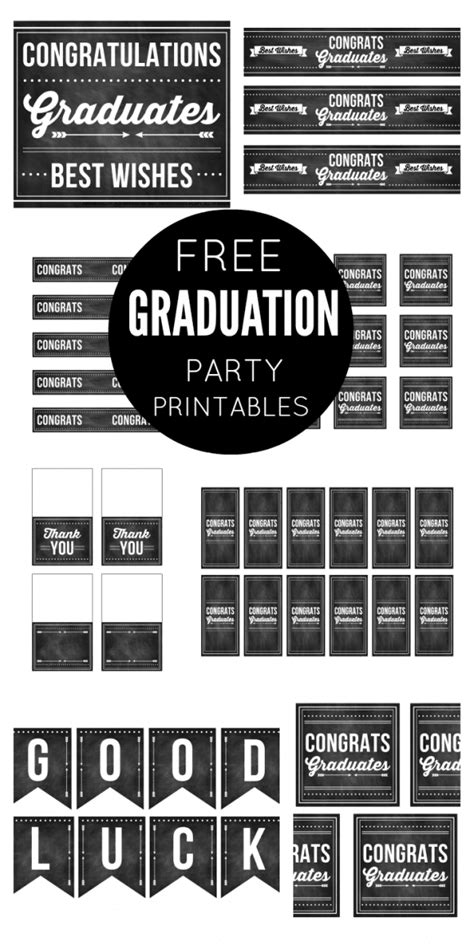 graduation chalkboard party printables catch
