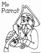 Coloring Pirate Parrot Pages Pirates Printable Print Library Clipart Popular sketch template