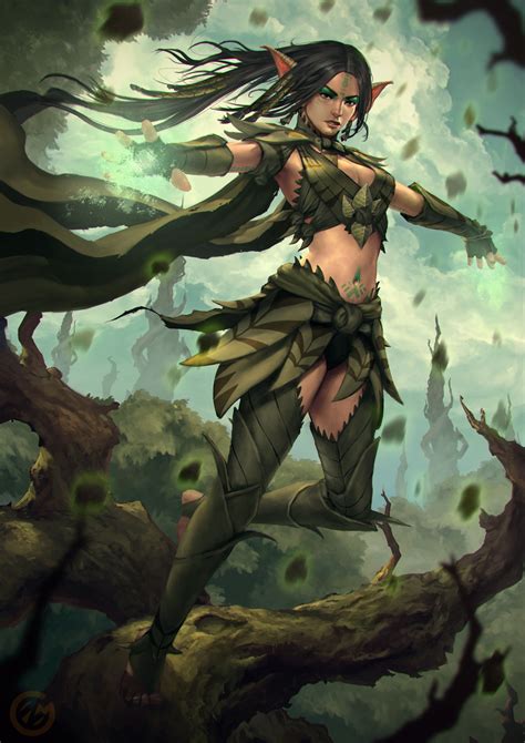 female game character digital wallpaper fantasy art druids elves  wallpaper hdwallpaper