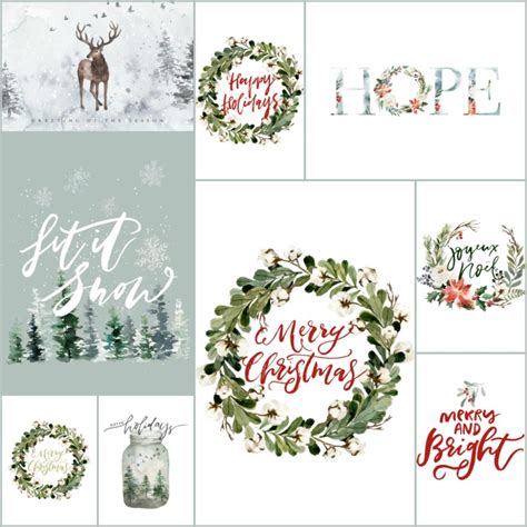 festive  christmas printables christmas cards  christmas