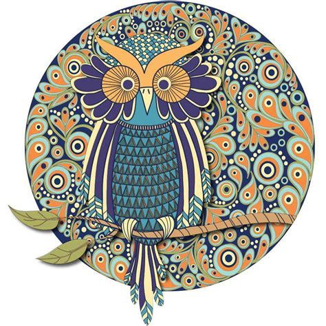 wise owl mandala colorme decal