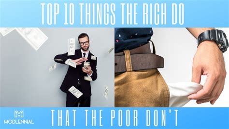 Top 10 Things Rich People Do That The Poor Don T Youtube