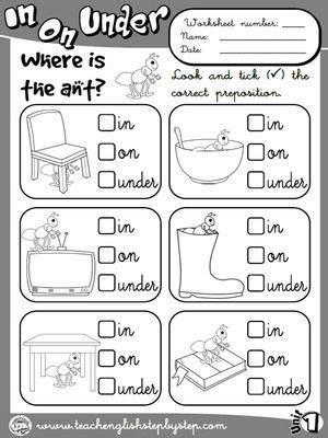 place prepositions worksheet  bw version  images english