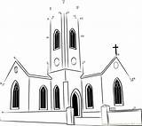 Church Presbyterian Dots Connect Dot sketch template
