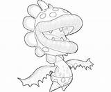 Piranha Petey Coloring Mario Pages Plant Character Template Tennis Printable sketch template