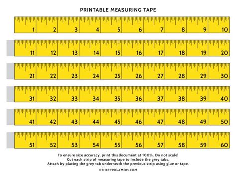 paper tape measure printable
