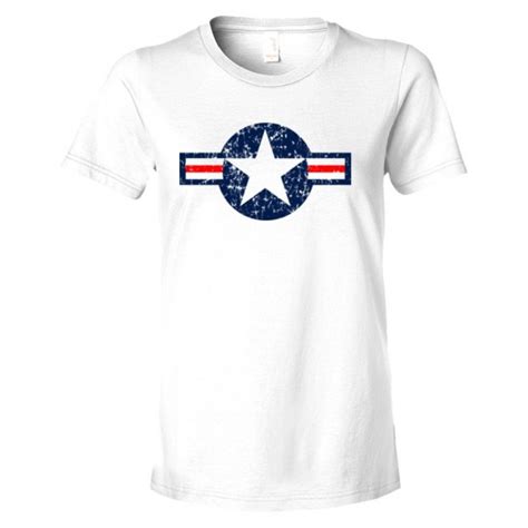 Womens Classic American Military Star Air Force Tee Shirt