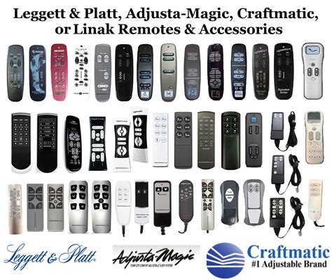 leggett  platt adjusta magic  craftmatic remotes headboard brackets  accessories