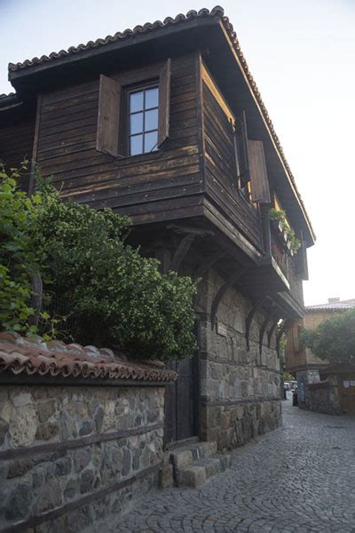 stone base wooden upper floor traditional house  sozopol sozopol travel story