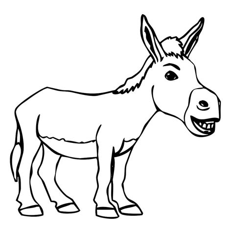 donkey drawing easy    clipartmag