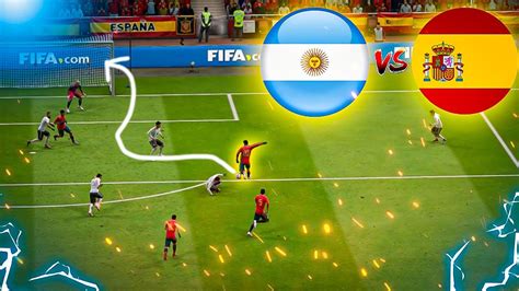 Argentina Vs Spain Final Fifa World Cup 2022 Pes Gameplay Youtube