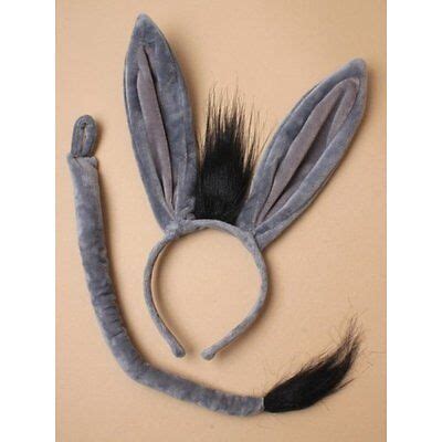 donkey headband ears  tail set hen night fancy dress party costume
