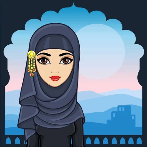portrait of beautiful arabian woman in hijab visit our portfolio stock