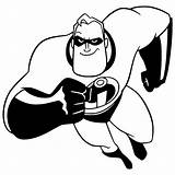 Incredibles Incredible Mr Coloring Pages Coloringpages4u sketch template