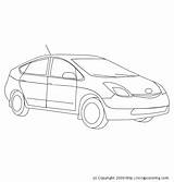 Toyota Prius Coloring Outline Car Line Choose Board Hybrid sketch template