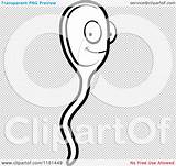 Sperm Cartoon Coloring Transparent Happy Background Outlined Clipart Vector Illustration Thoman Cory Regarding Notes Quick sketch template
