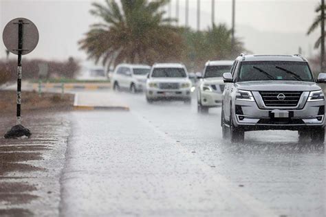 uae hit  hail heavy rain thunder dust storms authorities issue weather alerts arabian