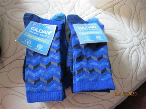 gildan smart basics boys fashion crew socks sz    blue   arch support ebay