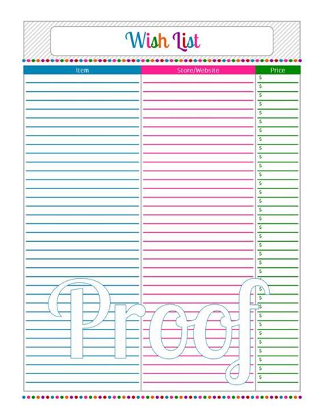 list  page instant   printable etsy instant