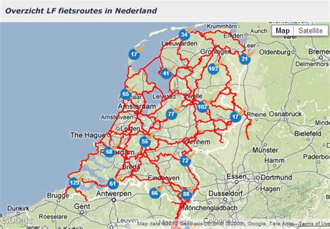 alle fietsknooppunten  nederland op een handige kaart