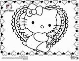 Kitty Hello Coloring Pages Valentines Valentine Printable Getcolorings Colorine Library Clipart Print Popular Comments sketch template