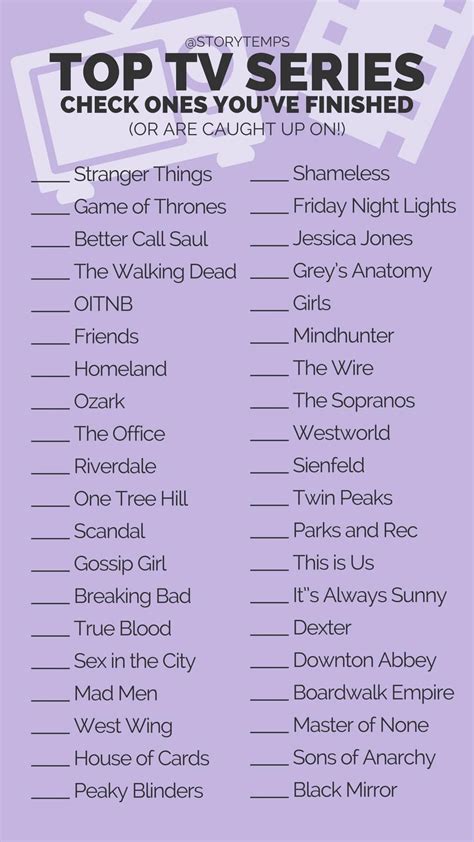 tv show check list storytemps storytemplates storygames instagram