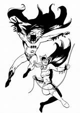 Batman Coloring Batgirl Pages Dc Comic Color Print Tocolor Utilising Button sketch template