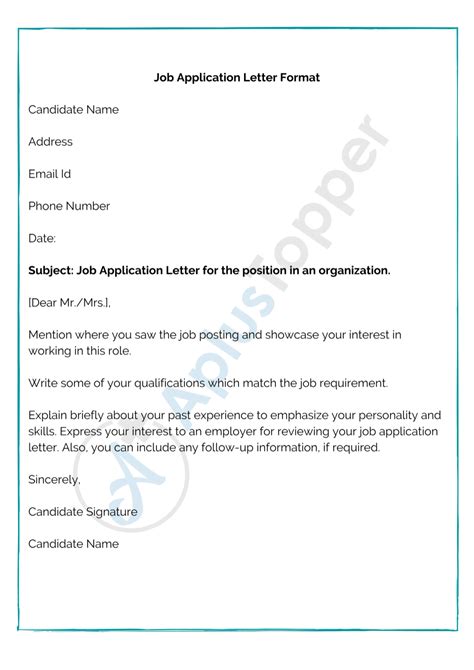 jobapplicationletteraplustopper application letters job