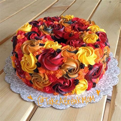 Beautiful Fall Colors Cake Fall Leaves Colors Thanksgiving Cake Bake