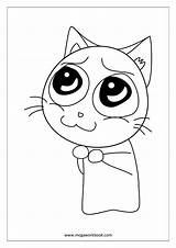 Cat Coloring Animals Animal Meme Birds Pages Cartoon Happy Am So Svg Sheets Faces Megaworkbook Unhappy Kittens Yarn Related Playing sketch template