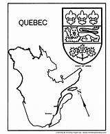 Coloring Pages Canada Arms Coat Quebec Map Sheets Activity Honkingdonkey Library Popular sketch template