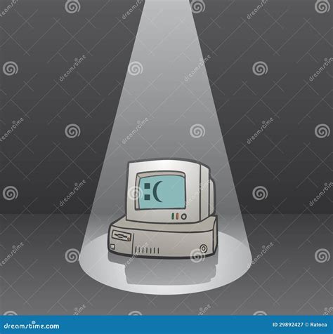 light computer stock vector illustration  computer