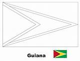 Bandeira Guiana sketch template