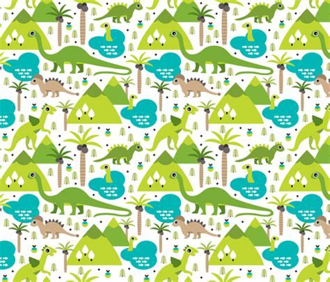 Cute dinosaur woodland illustration pattern cute dino  