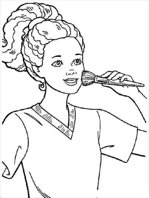 face coloring pages  makeup printable coloring pages