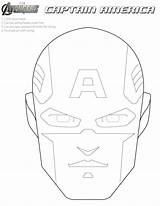 Printable Coloring Masks Avengers America Captain Mask Iron Man sketch template