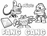 Mixels Coloring Fang Gang Series Tribe Pdf sketch template