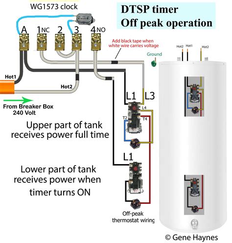 electrical water heater wiring