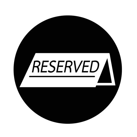 reserved icon  vector art  vecteezy