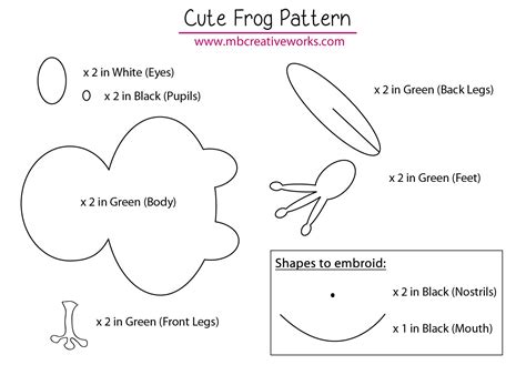 felt frog pattern check wwwmbcreativeworkscom  instructions