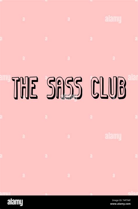 sass clubsign typography stock photo alamy