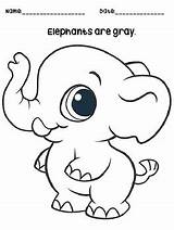 Color Gray Coloring Pages Preschool Teacherspayteachers Sheets Elephant Foods Animal Printable Choose Board Teachers sketch template