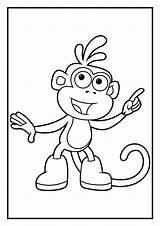 Coloring Pages Dora Boots Diego Explorer Little Print sketch template