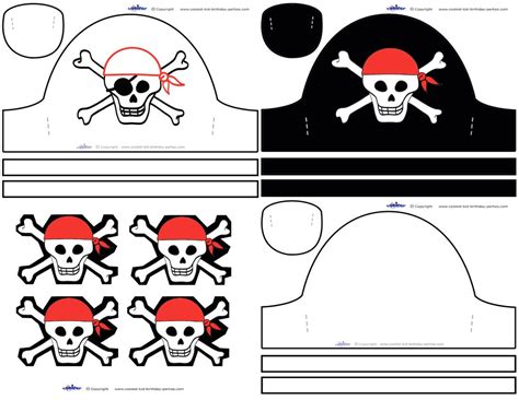 printable pirate hat template